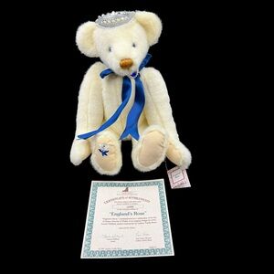 England’s Rose Teddy Bear Princess Diana Designed by Lenore DeMent. 1999